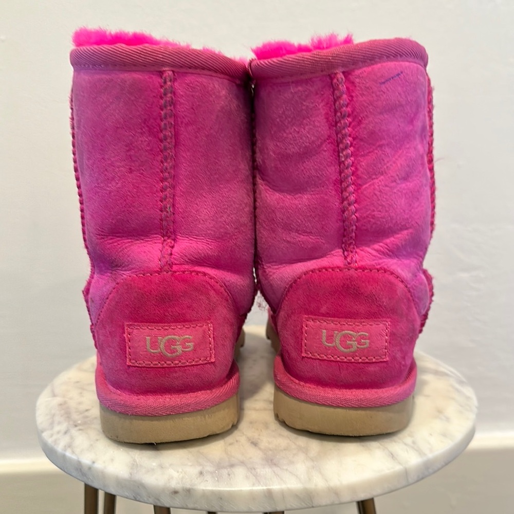 UGG Pink Sheepskin Boots